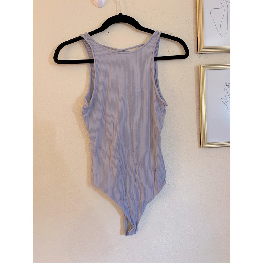 PINK, light gray bodysuit